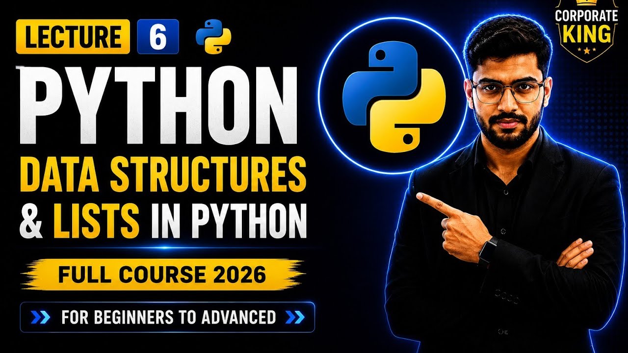 Lecture 6: Data Structures & Lists in Python | List, Indexing, CRUD ...