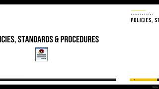007 Security Governance Policies, Standards and Procedures