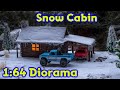 Snow cabin diorama 164