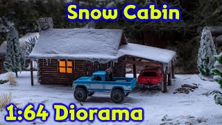 Snow Cabin Diorama 1:64