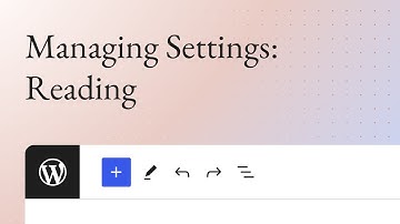 Managing Settings: Reading