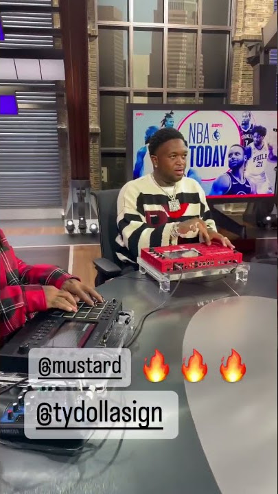 Ty Dolla $ign & Mustard in the NBA Today studio 🔥