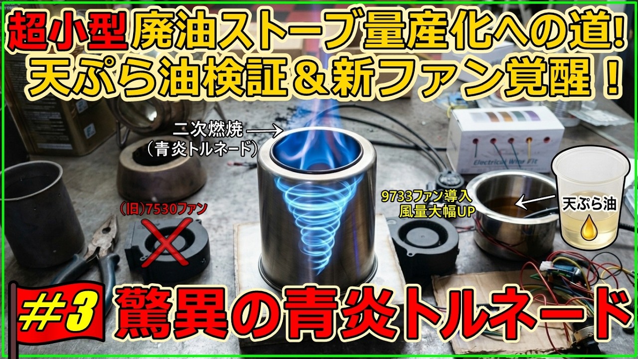 廃油 ストーブ Vページ Waste Oil Stove] Ultra-Compact, Power Bank-Powered! Mass