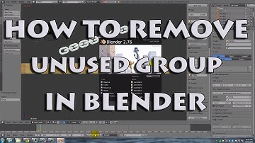 How To Remove Unused Group In Blender
