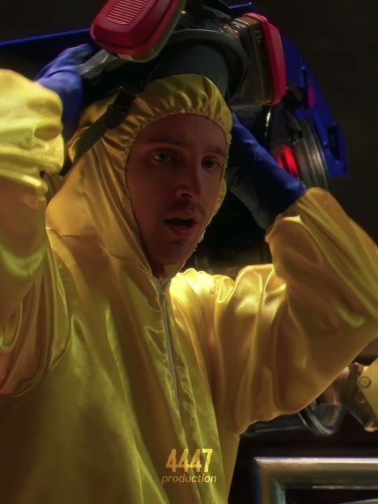 Breaking Bad - Heisenberg and Jesse cook blue crystal meth in Gus lab