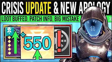 Destiny 2: LIVE CRISIS UPDATE & ANOTHER APOLOGY! Bungie EMBARRASED, Bad TWID Joke, Power BUFF & More