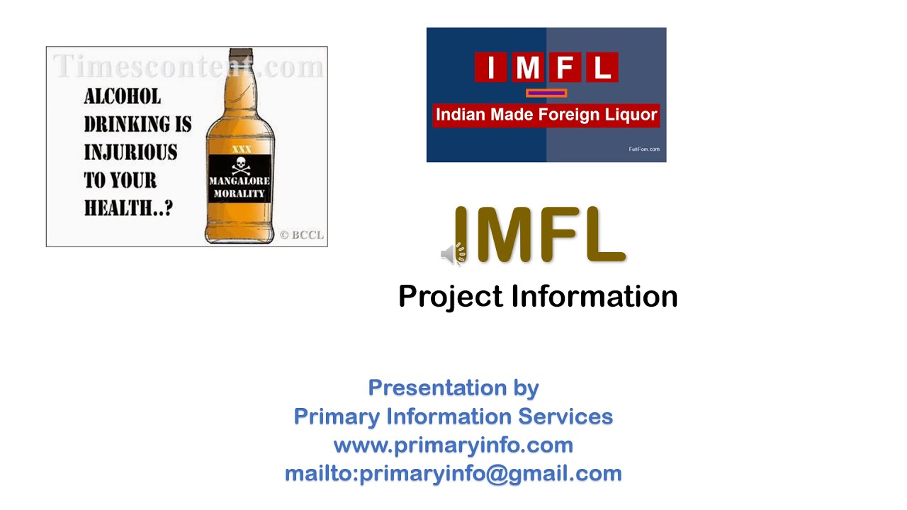 IMFL : India Made Foreign Liquor - Injurious to health