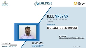 Big Data for Big Impact | IEEE Computer Society Chapter | IEEE SREYAS Student Branch