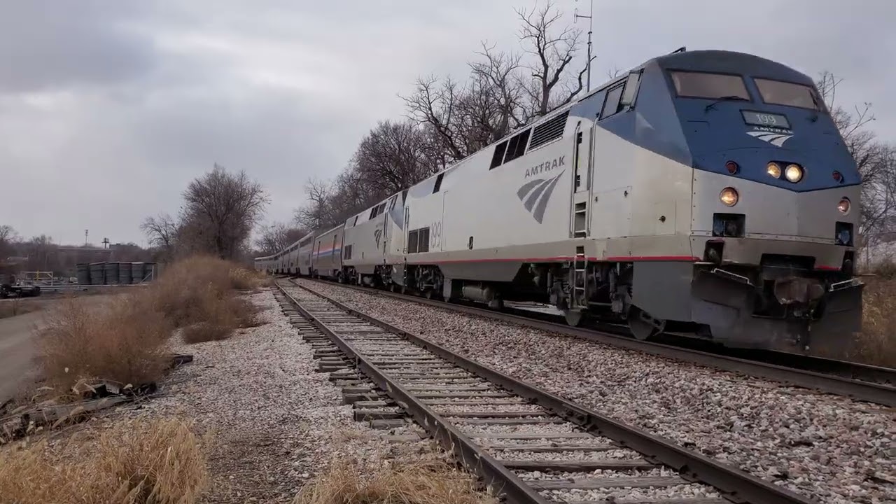 Amtrak #6 delayed by High Winds East of The Rockies, Omaha, NE