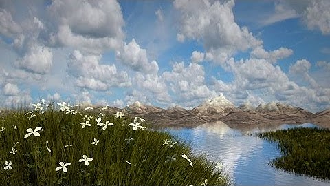 Blender 2.71 Tutorial - Follow-along creating Mountains, Lakes & Flowers