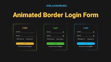 Animated Border Login Form 🌟 | Pure HTML/CSS Tutorial | mzcode01 #css #coding #webdesign #loginpage