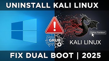 How to Uninstall Kali Linux from Dual Boot (Windows + Kali) | Safely Remove Linux OS 2025