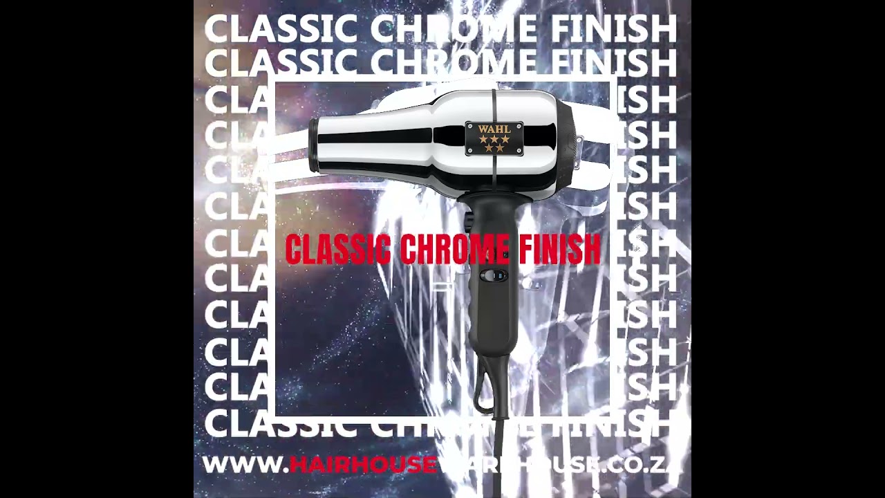 Wahl 5 Star Barber Hair Dryer Chrome 2200 Watt - Hairhouse Warehouse