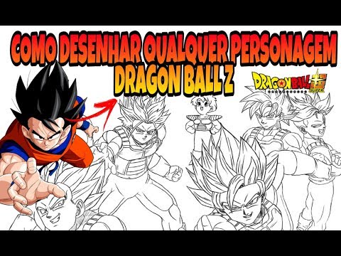 Página para colorir de um personagem de desenho animado com o título dragon  ball z.