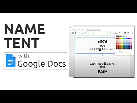 Make Name Tent with Google Docs Template in 1 min - Online & Free!