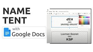 Name Tent With Google Docs Template