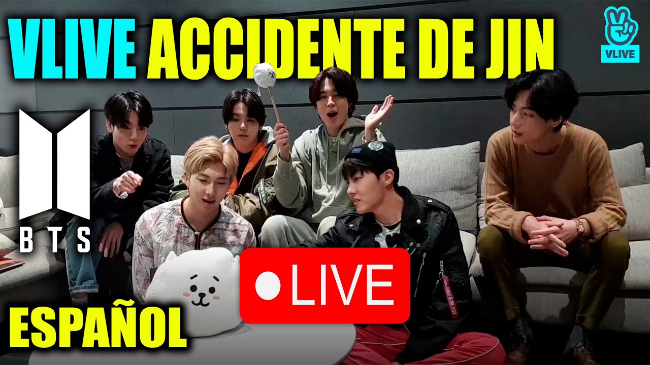 LIVE 🔴 JIN SUFRE ACCIDENTE *VLIVE BTS DANDO UNA SOPRESA* Sub Español