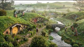 Peaceful Hobbit Village in the Hills 🌿 Medieval Fantasy Music | Relaxing Shire Inspired Instrumental