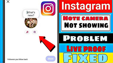 How to fix Instagram note camera option not showing |  Instagram note camera option missing problem