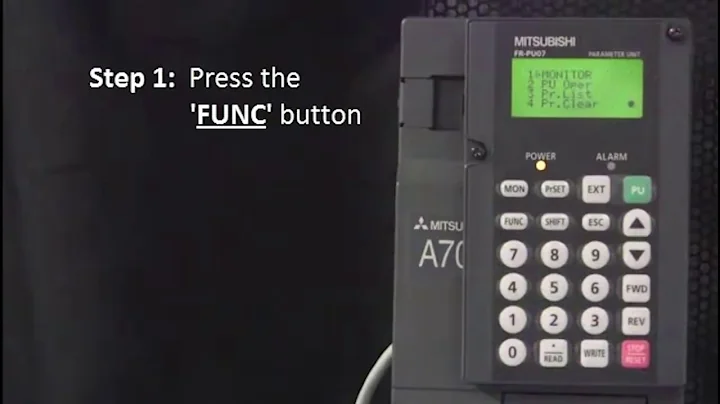 Mitsubishi Quick Tips: Jogging a motor with the FR-PU07