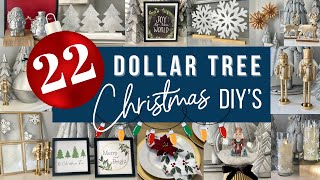 22 DOLLAR TREE CHRISTMAS DIYs | Easy High End Christmas Decor | Best Christmas DIY Hacks 2023