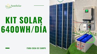 Kit Solar Fotovoltaico 3000W 24V 6400Wh/día