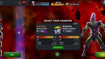 Guillotine vs Green Goblin regen and arc overload node