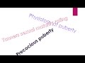 Precocious pubertydnbmd pediatrics preparation