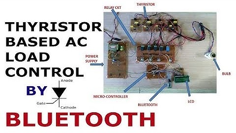 THYRISTOR based ac load control by bluetooth; wireless ac power control