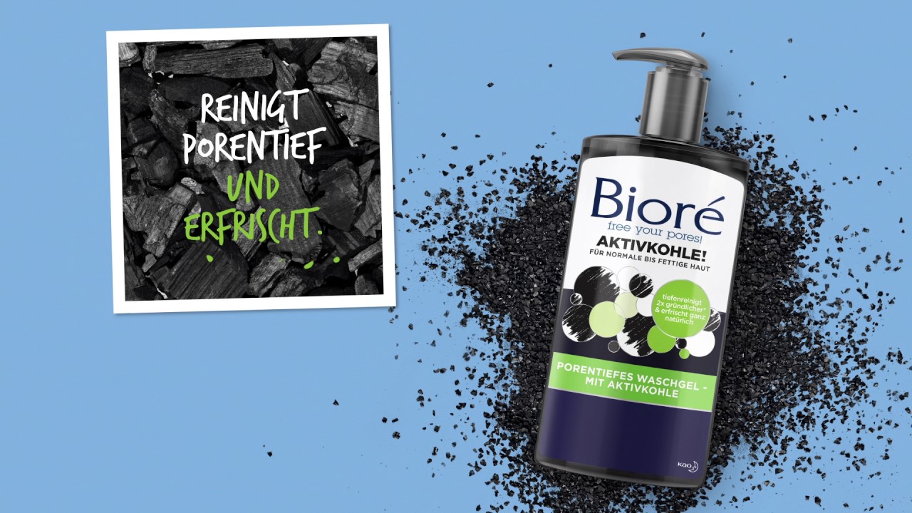 Bioré Anti-Pickel Waschgel Mit Aktivkohle – 200 Ml, Für Normale Bis Fettige Haut, Mit Salicylsäure, PH-neutral
