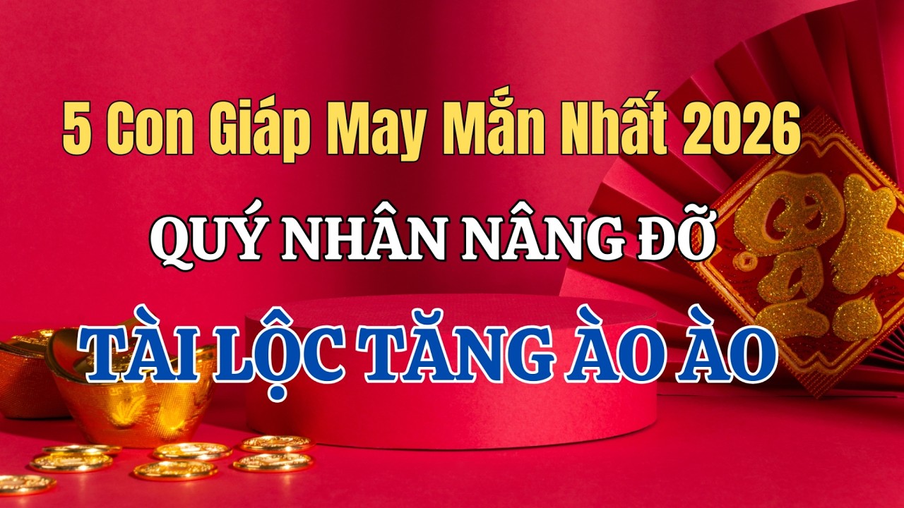 5 Con Giáp May Mắn Nhất 2026: Quý Nhân Nâng Đỡ, Tài Lộc Tăng ÀO ÀO! #phongthuy #tuvi2026