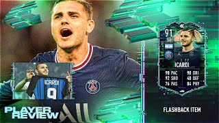 91 FLASHBACK ICARDI PLAYER REVIEW | FIFA 22 Ultimate Team