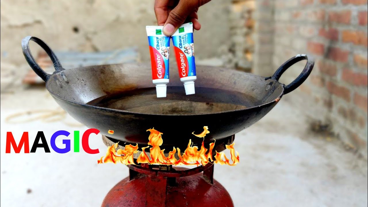 Colgate vs hot oil|गरम तेल में डाल दिया  कॉलगेट 😱 