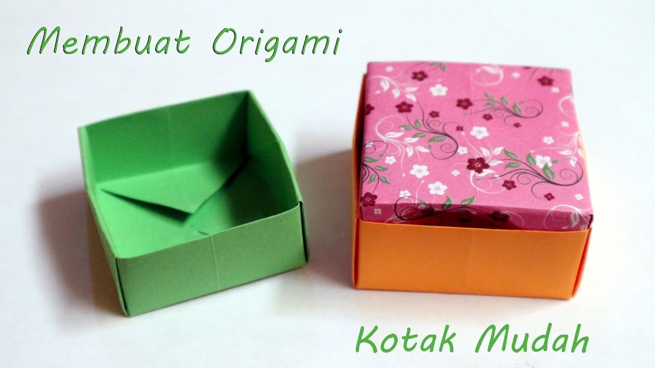  Cara  membuat  origami  kotak sederhana  origami  kotak box 