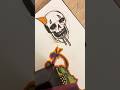 #art #halloween #ink #marker #music mask design challenge day 6: skull