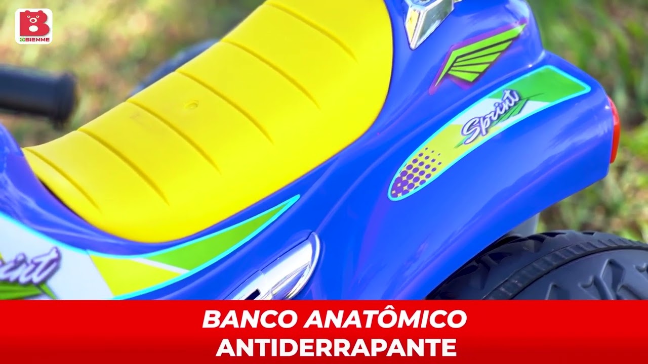 Moto Eletrica Infantil Biemme GP Raptor Super Boy Azul 6V - Maçã Verde Baby