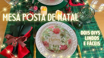 MESA POSTA DE NATAL / DIY COM DECOUPAGEM E PORTA GUARDANAPOS