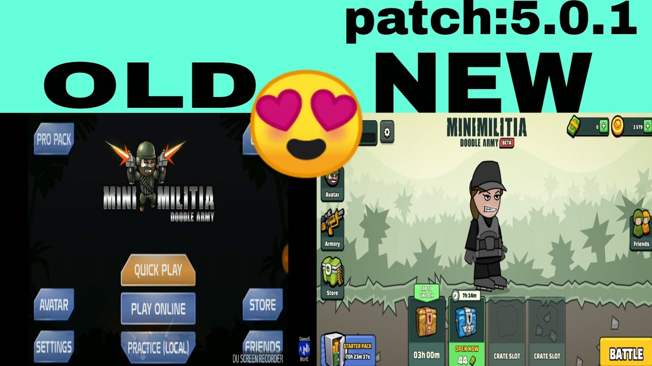 MINI MILITIA latest update||patch 5.0.1
NEW GUN,NEW MAP,NEW UI
