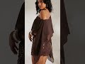 Coffee Brown Tube Top Blouse Set Women Party Vacation Outfit