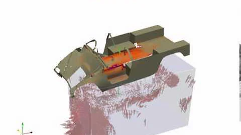 MSC Nastran Explicit Nonlinear - Humvee Blast Simulation VECT