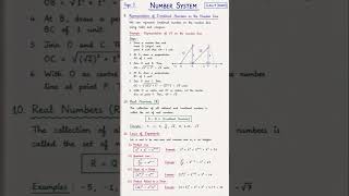Handwritten notes for number system #maths #concepthub #exam