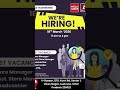 📅 𝗪𝗮𝗹𝗸-𝗜𝗻 𝗜𝗻𝘁𝗲𝗿𝘃𝗶𝗲𝘄🗓 𝟭𝟴𝘁𝗵 𝗠𝗮𝗿𝗰𝗵 #viral #job #trending #job #hiringmanager #love #hrpracticaltraning