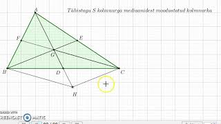 Kolmnurga mediaanid ja pindala