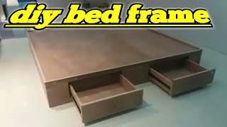 diy Bed Frame w/drawer Using Plywood marine 3/4