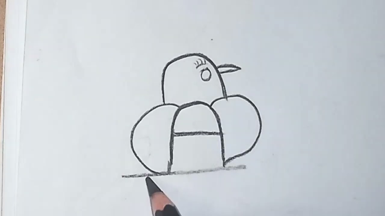 "A" say saporow |How to draw a sparrow | sparrow art easy and unique | simple sparrow for kids | 