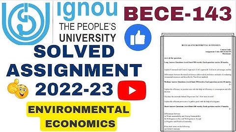 IGNOU BECE 143 SOLVED ASSIGNMENT 2022-23