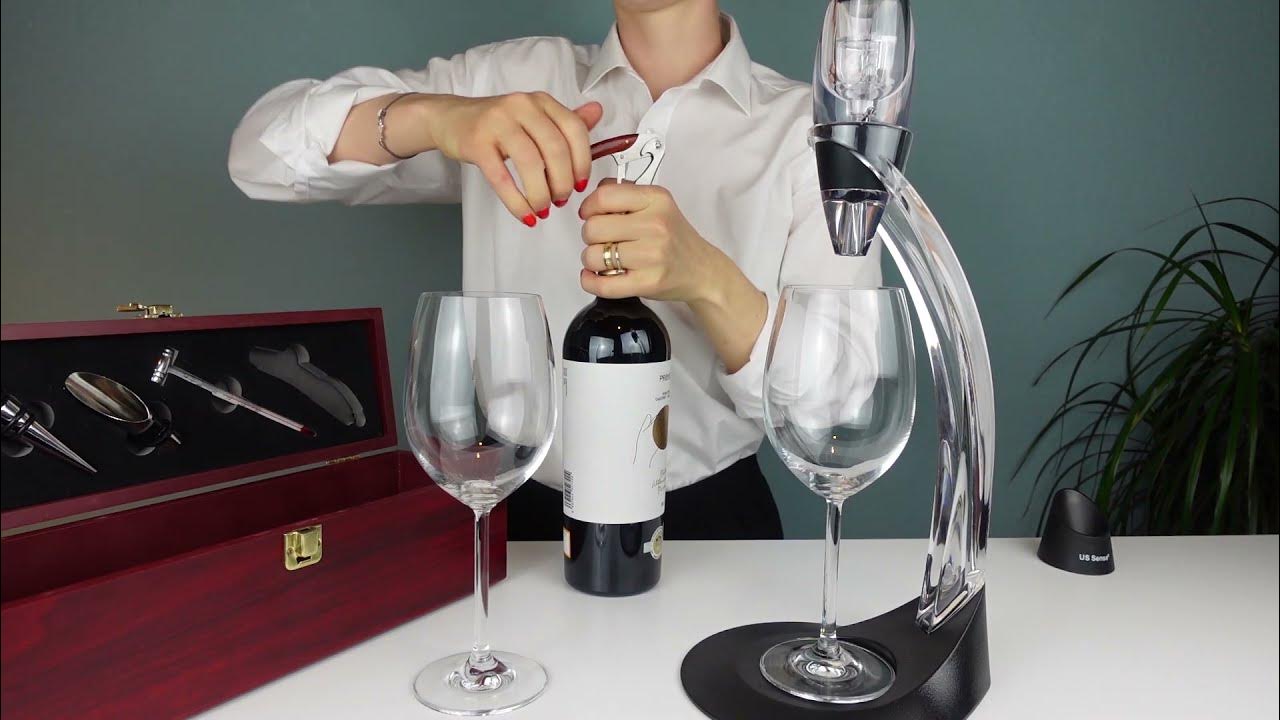 UNBOXING Magic Decanter Deluxe Aerator Set Esential wine aerator