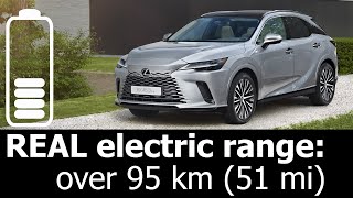 Lexus RX 450h+ Electric Range: City, Highway Real-Life mpkWh, kWh/100 km Plug-In Hybrid PHEV 2025