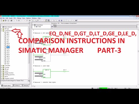 COMPARISON INSTRUCTIONS IN SIMATIC MANAGER 5.6 PART-3 - YouTube