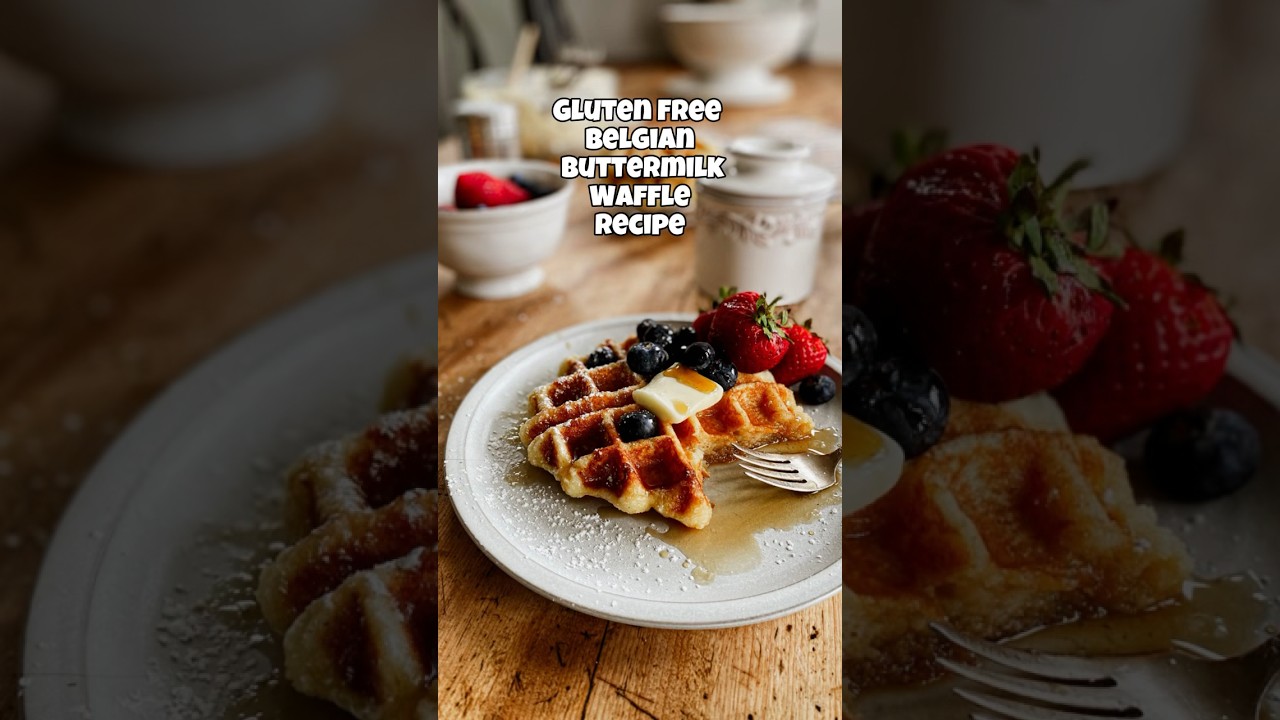 Make your own Belgian buttermilk waffle! #shorts #glutenfree #belgianwaffle #recipe